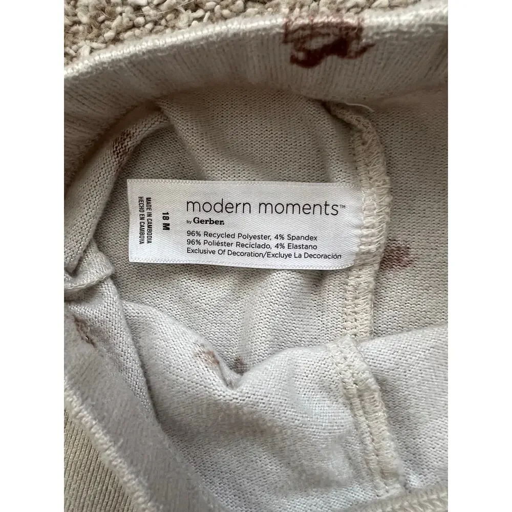 Modern‎ Moments by Gerber Baby Horse Print Lounge Set 18M Neutral Western